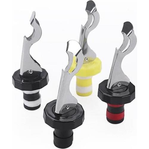 100pcs Red Wine Bottle Stopper Manual Press Beverage Bottle Stoppers Wine Stopper Silicone Stainless Steel Vacuum Sealed NO371