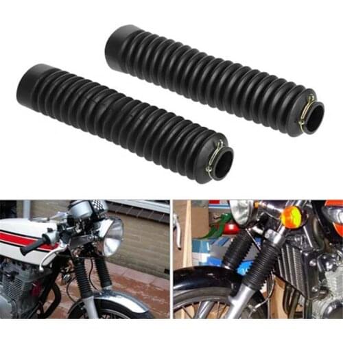 2Pcs/set Motorcycle Front Fork Shock Absorber Dust Cover Universal Dust Proof Sleeve Protector Damping Rubber Car Styling