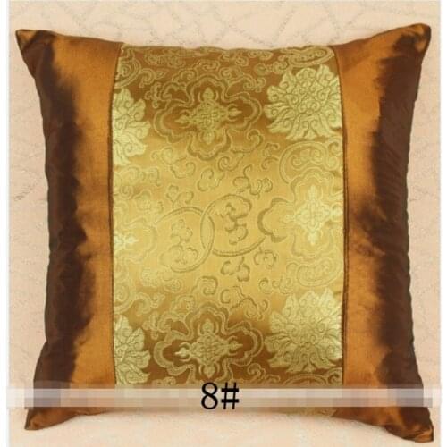2 Pieces Pillow Covers for Sofa Vintage Throw Waist Pillowcases Chinese Style Cushion Cover Silk Pillow Sofa Parlor Decoration