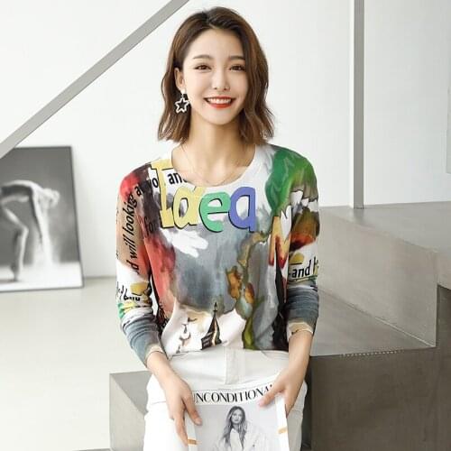 2020 Luxury Brand Autumn Winter Sweaters Pullovers Knitted Women Christmas Runway Printed Loose Fashion Jumper Ladies Tops