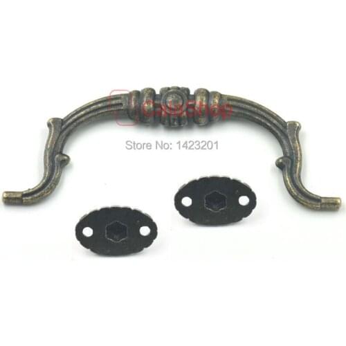 5 Pcs / Lot 125mm x 49mm Antique Brass Furniture Cabinet Dresser Drawer Cupboard Jewelry Box Door Window Pull Handle Knob