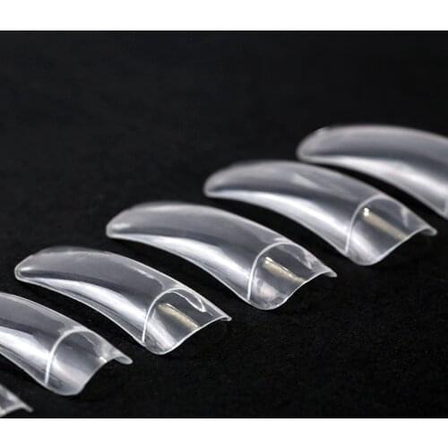 500pcs/bag False Natural/Transparent Coffin Fake Nails Manicure Nails for Extension&Protection Nail Art