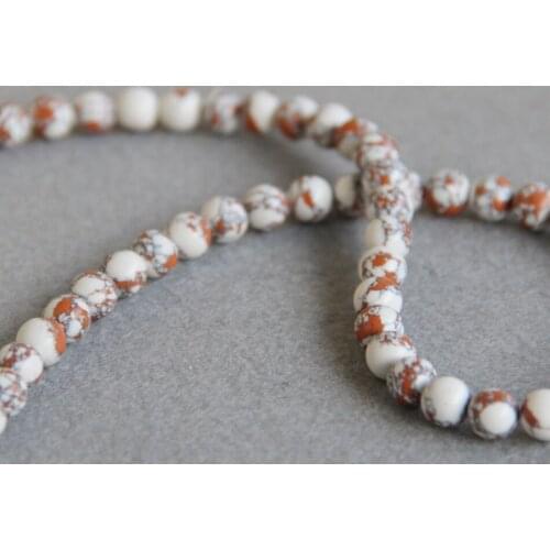 8mm Fashion New White Turkey stone beads stripe loose beads 15" Jewelry making design wholesale