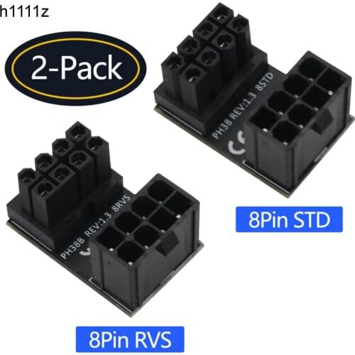 ATX 8pin Male 180 Degree Angled to 8Pin Female Power Adapter for Desktops Graphics Card Power Adapter ATX 8Pin Connector Adapter