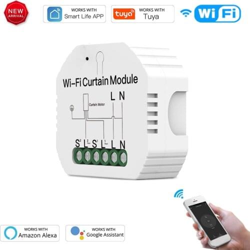 Tuya Smart Life WiFi Automatic Curtain Switch Module for Roller Shutter Blinds Motor Smart Home Google Home Alexa Voice Control