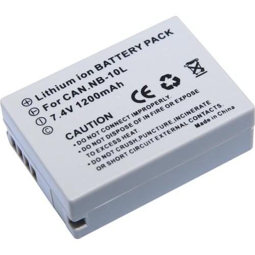 Batteries NB-10L NB10L NB 10L Digital Camera Battery Pack for Canon G1X G15 G16 SX40HS SX50HS SX60HS SX40 SX50 SX60 HS Camera