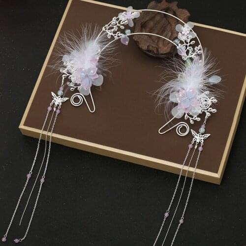 Hanfu ancientry hair virgin halo tiara tassel retro fairy suit crown crown hair accessories