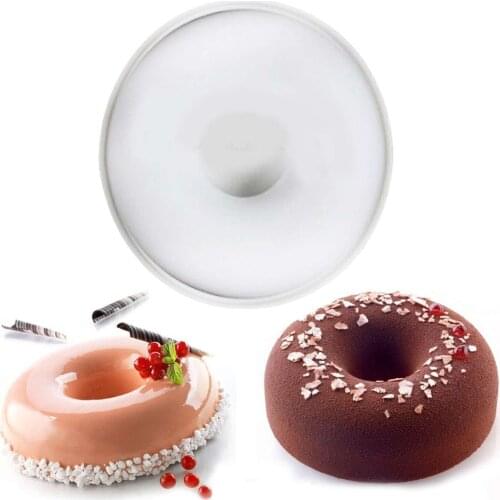 JX-LCLYL Round Donut Mold Silicone Cake Decor Muffin Chocolate Mousse Pan Baking Tool