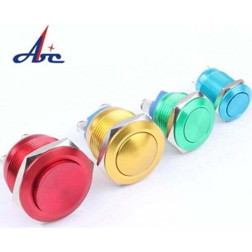 16mm Metal brass Push Button Switch high round Momentary 1NO Car press button pin/screw terminal domed/flat/high head