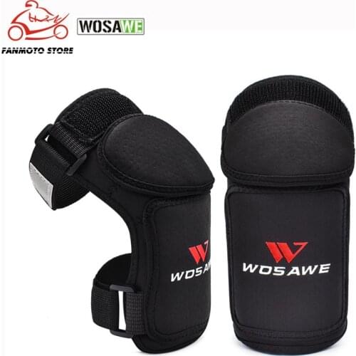 WOSAWE Soft Protection Kids Motorcycle Knee Pads Motocross Off Road Safety Knee Brace Support MTB Ski Sports Protector Kits Set