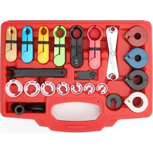 22PCS/Set Quick Disconnect Tool Kit for Automotive AC Fuel Line and Transmission Oil Cooler Line Scissor Type Remover with Case