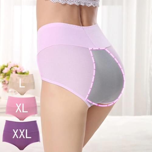 The new Womens Panties Waist Abdomen Sewing Menstruation Physiological Widened Prevent Side leakage Underpants