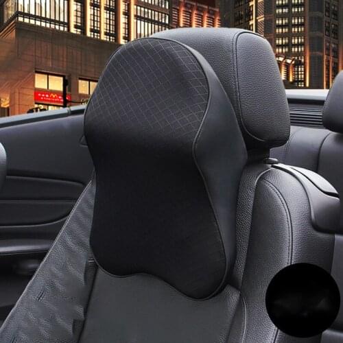 Car Seat Headrest Pad 3d Memory Foam Pillow Head Neck Pain Relief Travel Neck Support Breathable Mesh Fabric Memory Foam Cushion