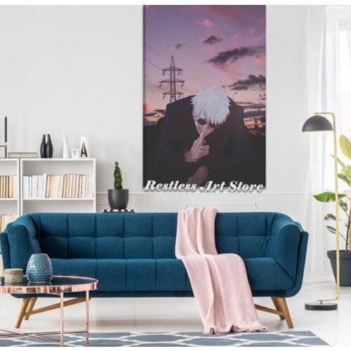 Satoru Gojo Jujutsu Kaisen Aesthetic Sunset Canvas Home Decor Prints Living Room Bedroom Painting Wall Art Decoration Poster