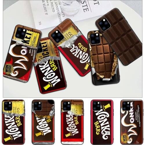 Willy Wonka Bar Chocolate Black Silicone Phone Cover Case For IPhone 12 11 Pro Max Xs X Xr 7 8 6 6s Plus 5 5s Se 2020