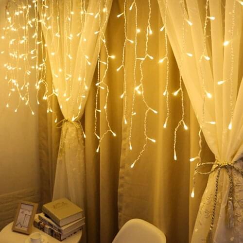 1.5M Led lcicle Led Curtain Fairy String Light Fairy Light Led Christmas Light Garland For Wedding Home Window Party Decor