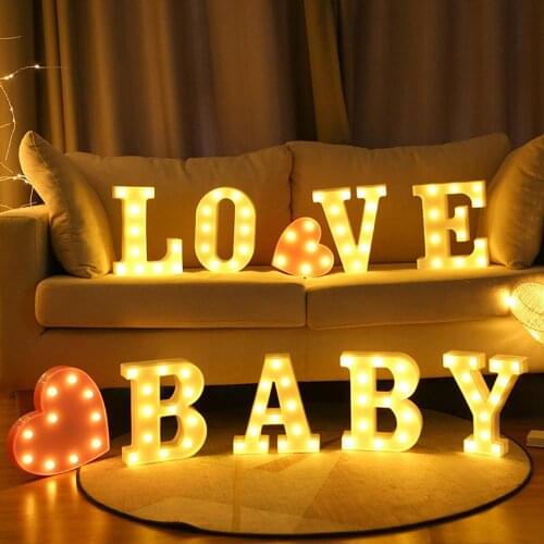 Letter Led Letter Lights Light Up the Plastic English Letters Hanging from A-z, Suitable for Parties and Weddings