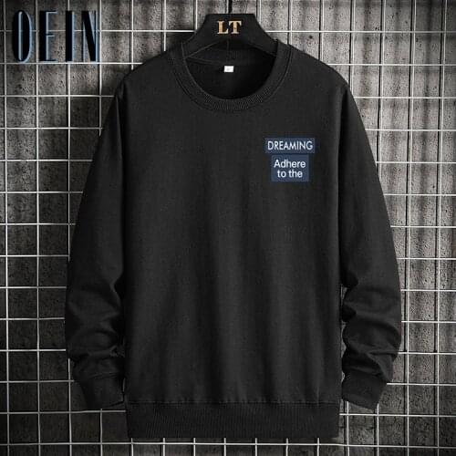 OEIN Autumn Mens Solid Crewneck Sweatshirt 2021 Oversized Japanese Streetwear Pullovers Hip Hop Hoodie Men Sweatshirts Hoodies