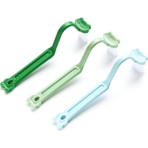 Toilet Cleaning Brush Bathroom Cleaning Accessories Portable Toilet Brush Corner Brush 1Pcs Bending Handle Scrubber Curved
