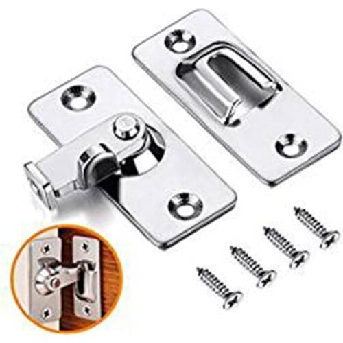 Stainless Steel Door Hasp Latch 90 Degree for Sliding Door Hardware Locks Bolt Household Accessories