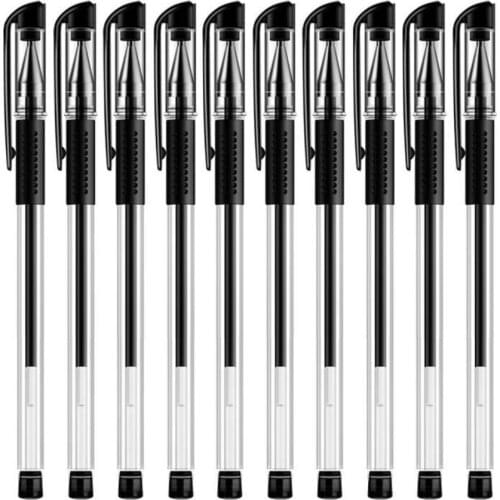 10 Pcs/Set Black/Blue/Red 0.5mm Ink Gel Pen Rod Gift For School Office Stationery Supplies Exam Spare