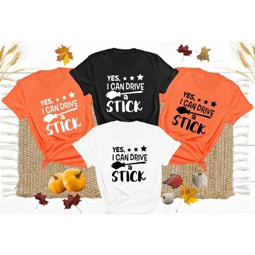 Yes I Can Drive A Stick Print T-shirts Women Summer Aesthetic Clothes Harajuku Graphic Female Tees O Neck Tops Camisetas Mujer