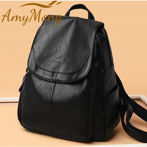Women Backpack Female Leather Bagpack Ladies Sac A Dos School Bags for Girls Large Capacity Travel Back Pack Rucksacks Mochila