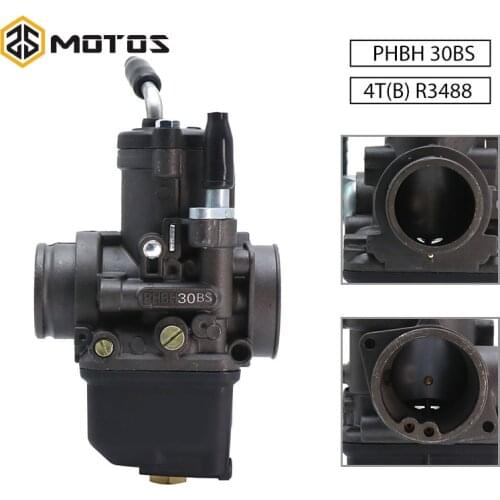 ZS MOTOS Universal 30mm Carburetor Dellorto PHBH 30BS 4T(B) R3488 For 50cc-300cc Motorcycle Dirt Pit Bike Racing PHBH Carburetor