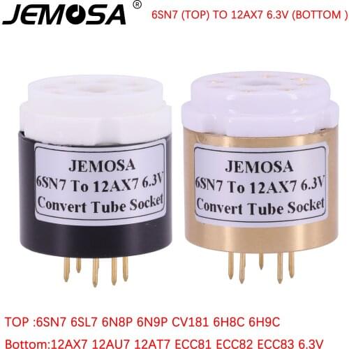 1PC 6SN7 6SL7 ECC32 ECC33 6N8P 6N9P B65 TO 12AX7 12AU7 ECC82 ECC83 7025 DIY Audio Vacuum Tube Amplifier Convert Socket Adapter