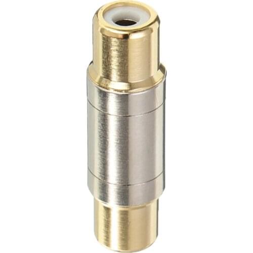 1pcs High Quality Gold Plated Speaker Cable Extender Dual RCA Connectors RCA Female to Female Jack Socket Straight Adapter