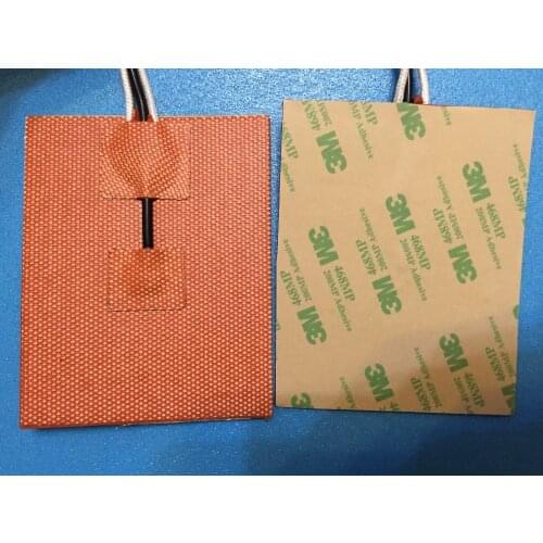 100mm X 100mm, 120W 12V, w/ 3M PSA&NTC 100K Thermistor,Silicone Heater Pad,3D Printer Heater,Heatbed, Industrial Heater Warmin