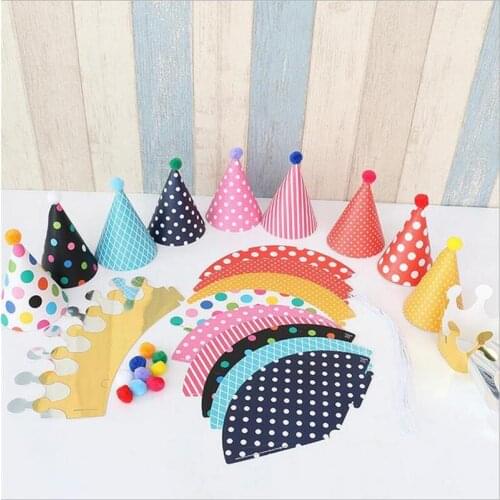 11pcs/set Party Celebration Korean Cute Party Hats Birthday Hat Festive Party Photograph Items Birthday Party Decorations