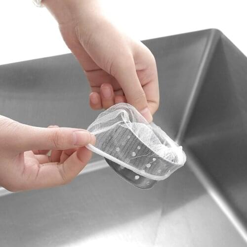 30/100pcs Sink Filter Mesh Kitchen Trash Bag Prevent The Sink From Clogging Filter Bag For Bathroom Strainer Rubbish Bag