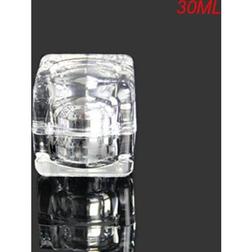 30G silver square shape cream bottle cream jar Cosmetic Jar Cosmetic Packaging cosmetic container