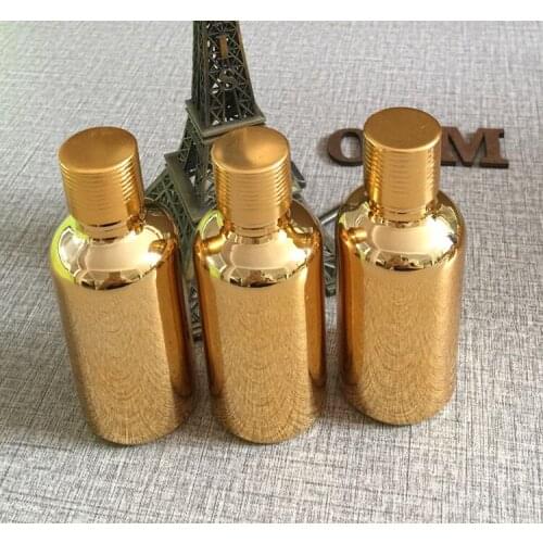 50ml essential oil glass bottle w gold cap makeup containers perfume atomizer bottle makeup storage packaging
