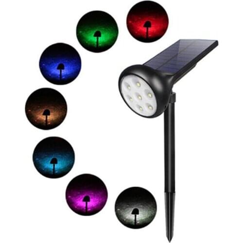 7 LED Solar Lights Spotlight Lawn Lamp Solar Lamp Adjustable Waterproof Multiple Light Colors Solar Outdoor Garden Lights
