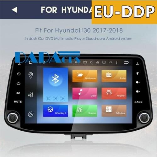 Android 8.0 7.1 Radio Car DVD player GPS Navigation Stereo For Hyundai I30 2017 2018 Satnav Multimedia IPS Screen HD 1080P Video