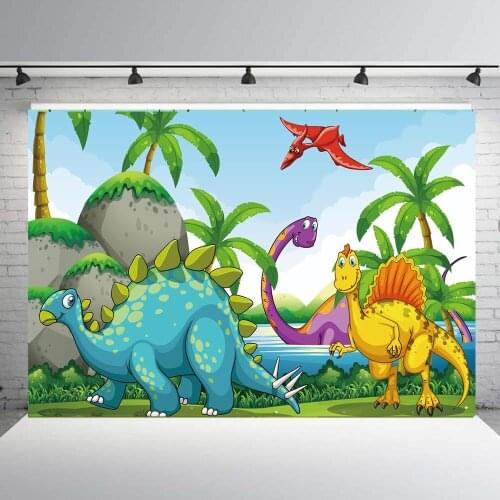 BEIPOTO Dinosaur animal Birthday party Backdrop Photography Background for Boys Supplies banner decor photo booth prop studio