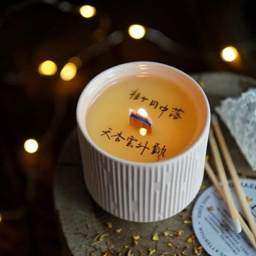 White Orchid Gardenia Osmanthus Jasmine Indoor Soothing Sleep Aid Aromatherapy Candle Fragrance Birthday Wedding Gift