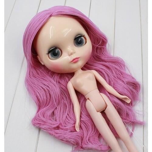 Free shipping cost Nude blyth Doll, purple hair ksm 051 Factory doll ,Suitable For DIY Change BJD Toy For Girls