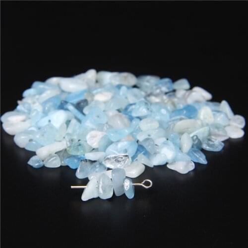 Natural Stone Beads Aquamarin Chips Blue Loose Healing Stone Beads For Bracelet Necklace Making Jewelry Accessories DIY