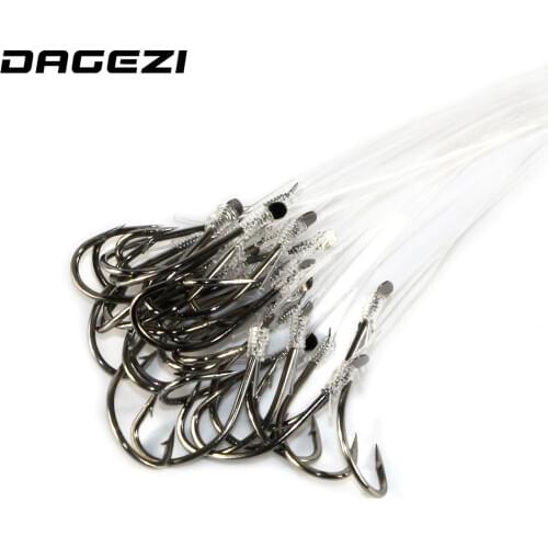 DAGEZI High carbon steel 25pcs Fishing Hook with fishing line 8-16# Barbed Hooks Pesca Tackle Accessories