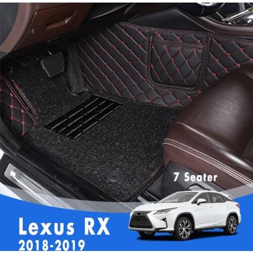 For Lexus RX 2019 2018 (7 Seats) Luxury Double Layer Wire Loop Car Floor Mats Custom Styling Carpet Auto Accessories Interior