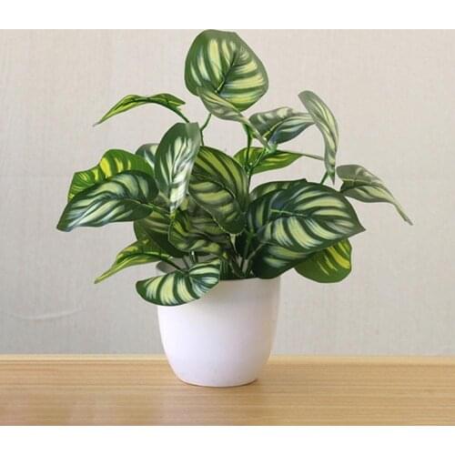 Artificial Foliage Plant Potted Bonsai Wedding Home Mall Desk Office Party Hotel Decor Photography Prop Simulation Flowers