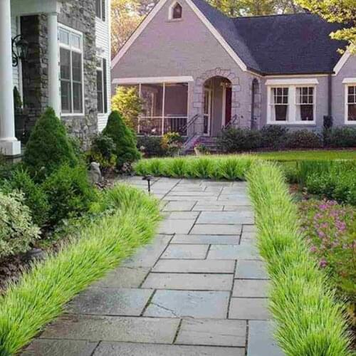 Artificial Green Plant Fine Grass 45cm Plastic Green Garden Home Grass Decoration Potted Z2X3