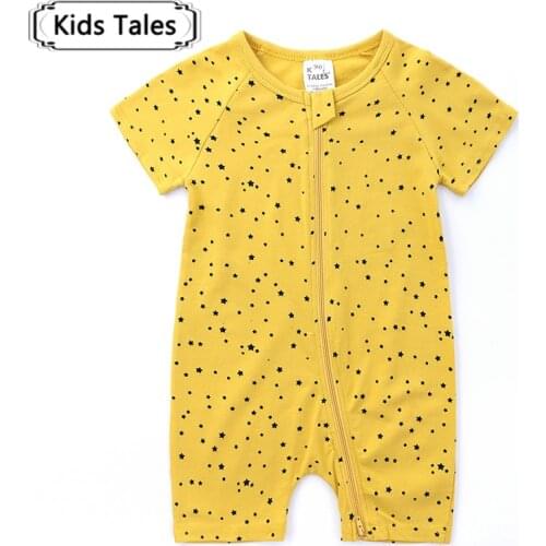 Summer short Newborn Baby Clothes stars cotton zipper Rompers Kids Baby Girl Jumpsuit Toddler Costume for boys romper Body Suit