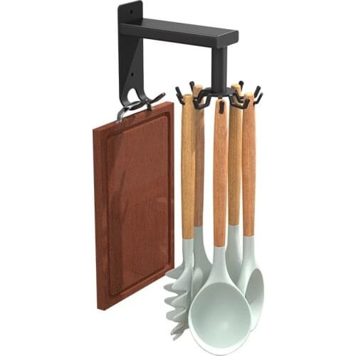 360 Degrees Rotated Kitchen Hooks Self Adhesive Aluminum Home Wall Door Hook Handbag Clothes Ties Bag Hanger Hanging Rack