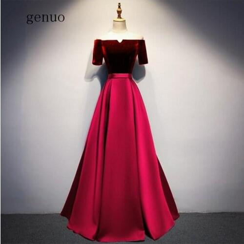 Fashion Boat-neck Formal Dress Women Elegant Sexy Dress Summer Evening Party Dresses A-line Special Occasion Dresses