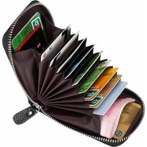 2019 Fashion Trend Men Business Wallet Credit Card Coin Holder PU Leather Blocking Zipper Pocket Thin Casual Luxury Wallets