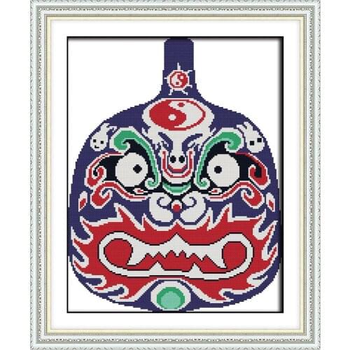 National wind vase cross stitch kit aida 14ct 11ct count printed canvas stitches embroidery DIY handmade needlework